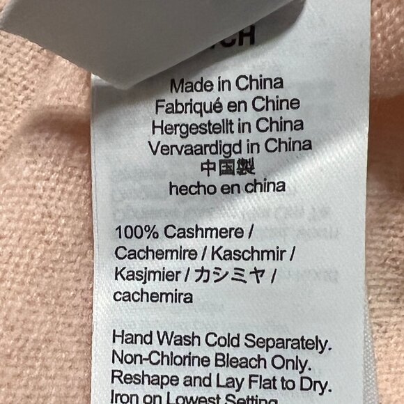 J Crew Oversized V-neck Cashmere Light Melon size Sm (but it's not, LOL) - Picture 3 of 8